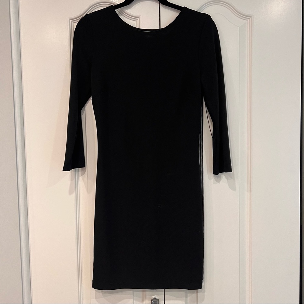 Aqua Black Fringe Dress Size L